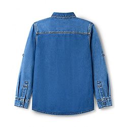 Pine Kids Denim Woven Full Sleeves Shirt - Blue