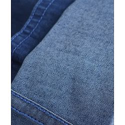 Pine Kids Denim Woven Full Sleeves Solid Shirt with Pockets - Navy