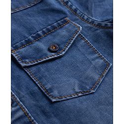 Pine Kids Denim Woven Half Sleeves Shirt -Royal Blue