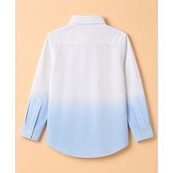 Pine Kids Cotton Woven Ombre Shirt with Full Sleeves in Blue for 4-5 Years