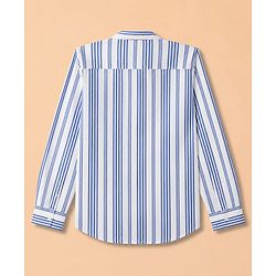 Pine Kids Cotton Woven Striped Shirt with Full Sleeves - Blue