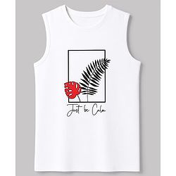 Pine Kids Cotton Woven Shirt and T-Shirt with Short Sleeves and Tropical Theme Print in Red for 4-5 Years