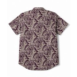 Pine Kids Cotton Woven Half Sleeves Shirt with Floral Print - Grey