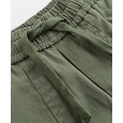 Pine Kids Cotton Elastane Woven Full Length Solid Colour Trouser with Front Pockets - Olive