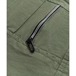 Pine Kids Cotton Elastane Woven Full Length Solid Colour Trouser with Front Pockets - Olive