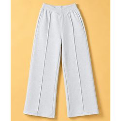 Pine Kids Cotton Knit Full Length Lounge Pants - Grey Melange