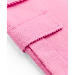 Pine Kids Cotton Knit Full Length Lounge & Track Pants With Pockets - Pink