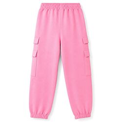 Pine Kids Cotton Knit Full Length Lounge & Track Pants With Pockets - Pink