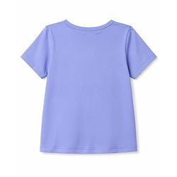 Pine Kids Cotton Knit Half Sleeves Heart Printed T-Shirt & Capri Night Suit - Lavender
