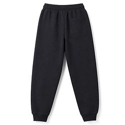 Pine Kids Cotton Knit Full Length Lounge & Track Pants With Text Print - Black