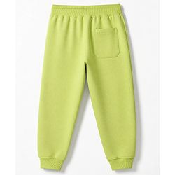 Pine Kids Knit Track Pant With Text Print - Limegreen
