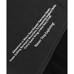 Pine Kids Cotton Knit Full Length Lounge Pant with Text Print - Black