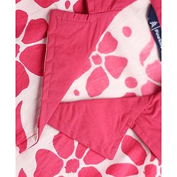 Pine Kids Cotton Woven One Piece Dress with Sleeveless and Floral Print in Dark Pink for 4-5 Years