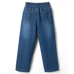 Pine Kids Denim Woven Full Length Washed Jeans - Blue