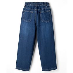 Pine Kids Denim Woven Full Length Washed Jeans - Navy Blue