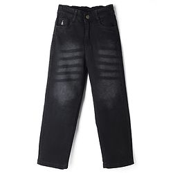 Pine Kids Denim Woven Full Length Striped Jeans - Grey