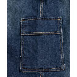 Pine Kids Denim Woven Full Length Jeans with Cargo Pockets - Blue