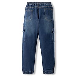 Pine Kids Denim Woven Full Length Jeans with Cargo Pockets - Blue