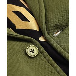 Pine Kids Cotton Mix Knit Full Sleeves Solid Blazer With T Shirt - Olive Green
