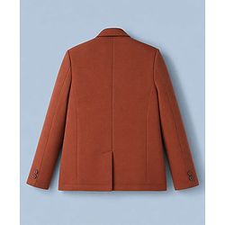 Pine Kids Cotton Mix Knit Full Sleeves Blazer & Lion Printed T-Shirt - Brown