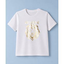 Pine Kids Cotton Mix Knit Full Sleeves Solid Blazer With Lion & Text Printed Inner Tee - Maroon