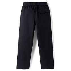 Pine Kids Cotton Elastane Woven Full Length Solid Trouser - Black