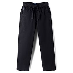 Pine Kids Cotton Elastane Woven Full Length Solid Trouser - Black