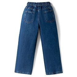 Pine Kids Cotton Elastane Woven Denim Full Length Jeans in Blue