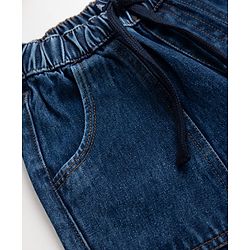 Pine Kids Cotton Elastane Woven Denim Full Length Jeans in Blue