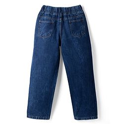 Pine Kids Cotton Elastane Woven Denim Full Length Jeans in Royal Blue