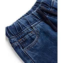 Pine Kids Cotton Elastane Woven Denim Full Length Jeans in Royal Blue