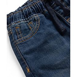 Pine Kids Cotton Mix Woven Solid Denim Jeans in Navy Blue