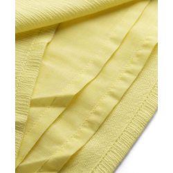 Pine Kids Woven Sleeveless Floral Embroidered Frock - Yellow