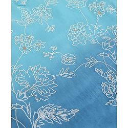 Pine Kids Woven Full Sleeves Kurta & Pyjama Set with Floral Embroidery in Blue