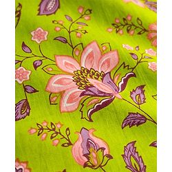 Pine Kids Cotton Woven Full Sleeves Floral Printed Kurta Pajama Set - Limegreen