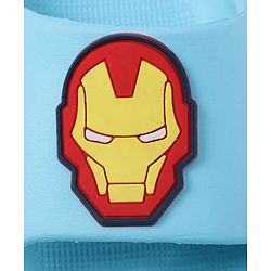 Pine Kids Marvel Slip On Flip Flops With Avengers Iron Man Applique - Light Blue
