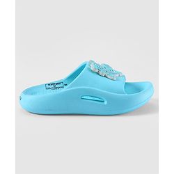 Pine Kids Disney Slip On Flip Flop With Frozen Applique - Light Blue