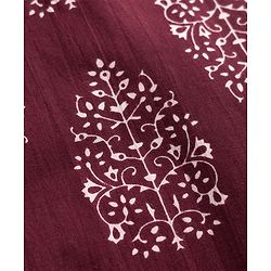 Pine Kids Cotton Woven Full Sleeves Floral Printed Kurta & Pyjama Set - Maroon