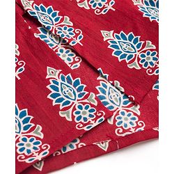 Pine Kids Cotton Woven Full Sleeves Floral Printed Kurta - Dark Red