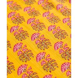 Pine Kids Cotton Woven Full Sleeves Floral Printed Kurta - Mustard