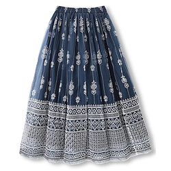 Pine Kids Woven Sleeveless Lehenga Choli Dupatta Set With Floral Print - Navy Blue