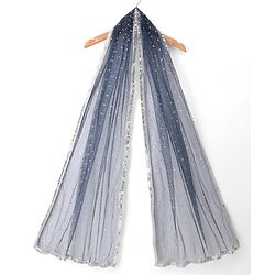 Pine Kids Woven Sleeveless Lehenga Choli Dupatta Set With Floral Print - Navy Blue