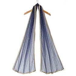 Pine Kids Woven Half Sleeves Floral Printed Choli & Lehenga Set With Dupatta - Blue
