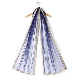 Pine Kids Woven Sleeveless Sequinned & Floral Foil Printed Lehenga Choli Set With Dupatta - Navy Blue