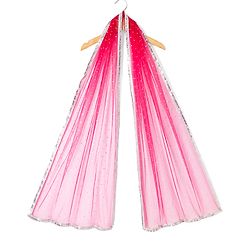 Pine Kids Woven Flared Lehenga Choli and Dupatta Set with Sleeveless and Floral Embroidery - Pink
