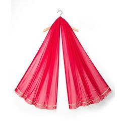 Pine Kids Woven Sleeveless Lehenga Choli & Dupatta Set With Floral Embroidery - Black