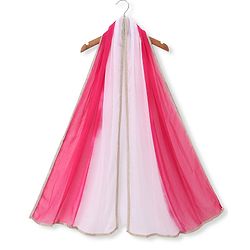 Pine Kids Woven Sleeveless Printed Choli & Lehenga Set With Dupatta - Dark Pink