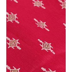 Pine Kids Woven Sleeveless Printed Choli & Lehenga Set With Dupatta - Dark Pink