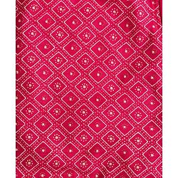 Pine Kids Woven Sleeveless Printed Choli & Lehenga Set With Dupatta - Dark Pink