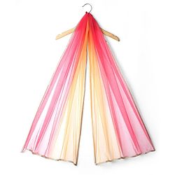 Pine Kids Woven Half Sleeves Choli & Lehenga Set with Geometric Print - Light Red & Orange